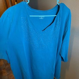 3x elbow length long v-neck